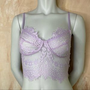 Lace Cropped Top Size Medium